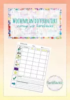 Vorschau - Arbeitsblätter - Wochenplan differenziert und kompetenzorientiert - Deckblatt