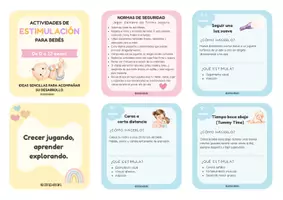 Vista previa - Tarjetas / Manipulativos - Llavero de Actividades para Bebés (0-12 meses) | Más de 60 Actividades de Estimulación Temprana - página 1