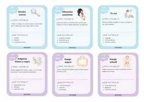 Vista previa - Tarjetas / Manipulativos - Llavero de Actividades para Bebés (0-12 meses) | Más de 60 Actividades de Estimulación Temprana - página 2