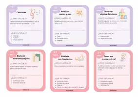 Vista previa - Tarjetas / Manipulativos - Llavero de Actividades para Bebés (0-12 meses) | Más de 60 Actividades de Estimulación Temprana - página 3