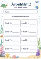 Vorschau - Arbeitsblätter - 6er Reihe Einmaleins | Mathematik Klasse 2 | 7 Arbeitsblätter als PDF - Seite 2