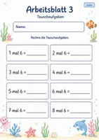 Vorschau - Arbeitsblätter - 6er Reihe Einmaleins | Mathematik Klasse 2 | 7 Arbeitsblätter als PDF - Seite 3