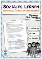 Vorschau - Stundenentwürfe - Soziales Lernen: Sozialtraining "Superhelden in Ausbildung" - Komplettpaket (6 Unterrichtsstunden) / Klassengemeinschaft stärken / Klasse 2-4 / Schuljahresbeginn - Seite 1
