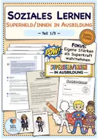 Vorschau - Stundenentwürfe - Soziales Lernen: Sozialtraining "Superhelden in Ausbildung" - Teil 1 (Doppelstunde) / Klassengemeinschaft stärken / Klasse 2-4 / Schuljahresbeginn - Deckblatt