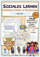 Vorschau - Stundenentwürfe - Soziales Lernen: Sozialtraining "Superhelden in Ausbildung" - Teil 3 (Doppelstunde) / Teambuilding / Klassengemeinschaft stärken / Klasse 2-4 / Schuljahresbeginn - Deckblatt