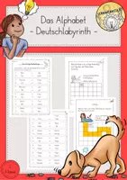 Vorschau - Arbeitsblätter - ABC Alphabet Deutschlabyrinth - Deckblatt