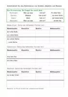 Vorschau - Arbeitsblätter - Deklinationstabelle (Artikel, Adjektive und Nomen) - Seite 3