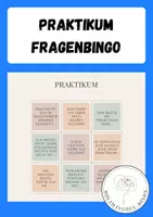 Vorschau - Präsentationen/Tafelbilder - Praktikum Fragenbingo Nachbesprechung - Deckblatt