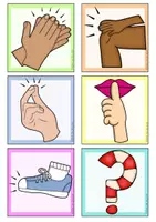 Vorschau - Spiele - Bildkarten Body Percussion für Einsteckwürfel - Seite 1