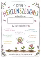 Vorschau - Anderer Materialtyp - Zeugnis für das Herz - Zeugnis 1. Klasse - Abschlussgeschenk - Abschied - Deckblatt