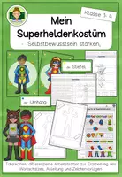 Vorschau - Stundenentwürfe - Mein Superheldenkostüm: Selbstbewusstsein stärken (Kunst Grundschule Klassen 1–4) - Deckblatt