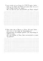 Vorschau - Arbeitsblätter - Textaufgaben schriftliche Divsion (einstelliger Divisor, ganze Zahlen) (2) mit Lösungsblatt - Seite 1