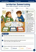 Vorschau - Arbeitsblätter - Lernkarten Sommertraining Klasse 5 bis 6 - Deckblatt