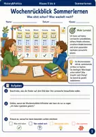 Vorschau - Arbeitsblätter - Wochenrückblick Sommerlernen Klasse 5 bis 6 - Deckblatt