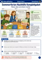 Vorschau - Arbeitsblätter - Sommerferien Nachhilfe Komplettpaket Klasse 5 bis 6 - Deckblatt