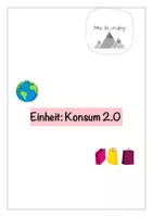Vorschau - Unterrichtsreihen - Unterrichtseinheit Konsum 2.0 (Homeschooling) - Deckblatt