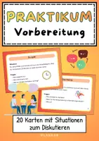 Vorschau - Aufgabenkarten - Betriebspraktikum | 20 Fallkarten | Verhalten im Betrieb - Deckblatt