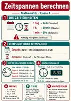 Vorschau - Poster - Zeitspannen berechnen - Spickzettel & Übersicht Mathematik - Deckblatt