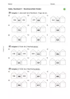 Vorschau - Arbeitsblätter - Arbeitsblatt: Nachbarzahlen finden - Seite 1