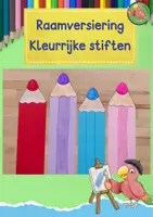Voorbeeld - Kunst op de basisschool, raamtekeningen met kleurrijke stiften - Voorblad