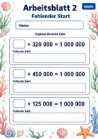 Vorschau - Arbeitsblätter - Ergänzen auf 1 Million | Mathematik Klasse 4 | 6 Arbeitsblätter als PDF - Seite 2