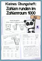 Vorschau - Merkblätter - Zahlen runden im Zahlenraum 1000 - kleines Übungsheft - Deckblatt
