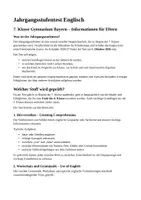 Vorschau - Prüfungsvorbereitung - Jahrgangsstufentest Englisch 7.Klasse - Übersicht - Seite 1