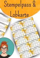 Vorschau - Bildkarten - Stempelpass, Lobkarten - Deckblatt