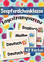Vorschau - Präsentationen/Tafelbilder - Seepferdchenklasse - Tagestransparenz (Klassentier) - Deckblatt