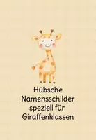 Vorschau - Poster - Hübsche Namensschilder für Giraffenklassen - Deckblatt