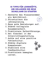 Vorschau - Anderer Materialtyp - 10 Tipps für Lehrkräfte, um gelassen ins neue Schuljahr zu starten - Seite 1