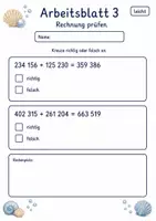 Vorschau - Arbeitsblätter - Schriftliche Addition Klasse 4 | Mathematik Klasse 4 | 6 Arbeitsblätter als PDF - Seite 3