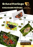 Vorschau - Arbeitsblätter - Schmetterlinge: Kreuzworträtsel - Deckblatt