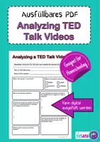 Vorschau - Arbeitsblätter - Analyzing TED-Talk Videos (ausfüllbares PDF) - Deckblatt