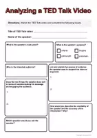 Vorschau - Arbeitsblätter - Analyzing TED-Talk Videos (ausfüllbares PDF) - Seite 1