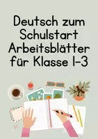 Vorschau - Arbeitsblätter - Deutsch zum Schulstart-Arbeitsblätter für Klasse 1-3 - Deckblatt