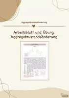 Vorschau - Arbeitsblätter - "Aggregatzustandsänderungen" - Arbeitsblatt und Gruppenübung - Deckblatt