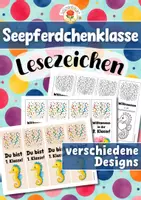 Vorschau - Mal- und Bastelvorlagen - Seepferdchenklasse - Lesezeichen (Klassentier) - Deckblatt