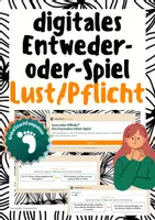 Vorschau - Spiele - Lust oder Pflicht? – Interaktives Entweder-Oder-Spiel für Ethik/Praktische Philosophie - Deckblatt
