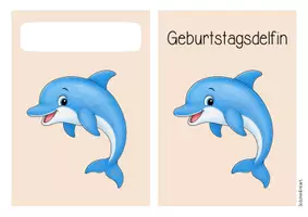 Vorschau - Mal- und Bastelvorlagen - Delfinklasse - Geburtstagsaufsteller (Klassentier) - Seite 3