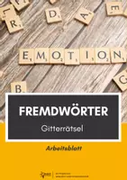 Vorschau - Arbeitsblätter - Fremdwörter Gitterrätsel - Deckblatt