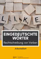 Vorschau - Arbeitsblätter - Anglizismen: Eingedeutschte Wörter (Liken, skippen, googeln und mehr...) - Deckblatt