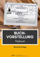 Vorschau - Mal- und Bastelvorlagen - Flipbook Buchvorstellung - Deckblatt