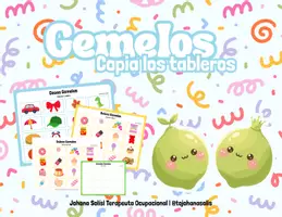 Vista previa - Hojas de trabajo - Gemelos: Copia los tableros - Portada