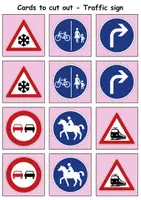 Vorschau - Spiele - Remember it! / Matching Pairs: Verkehrsschilder / Verkehrszeichen / Traffic signs (Image-Word) - Englisch - Seite 3