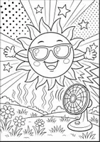 Vorschau - Mal- und Bastelvorlagen - Wetter – POP Art Ausmalbilder | 15 kreative Malvorlagen | Natur - Seite 3