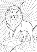 Vorschau - Mal- und Bastelvorlagen - Zootiere – POP Art Ausmalbilder | 15 kreative Malvorlagen | Tiere - Seite 3