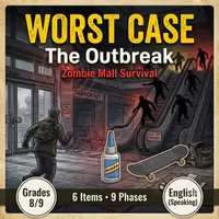 Vorschau - Spiele - WORST CASE: The Outbreak – Zombie (Englisch Kl. 8/9) - Deckblatt