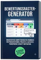 Vorschau - Interaktives Material - Bewertungsraster-Generator | kostenlos | Kriterien, Niveaus, Gewichtung | interaktiv & lokal - Deckblatt