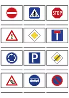 Vorschau - Spiele - Verkehrsschilder / Verkehrszeichen / Traffic signs : Vocabulary List Wordlist - Englisches Kartenspiel Cardgame Picturecards - Seite 2